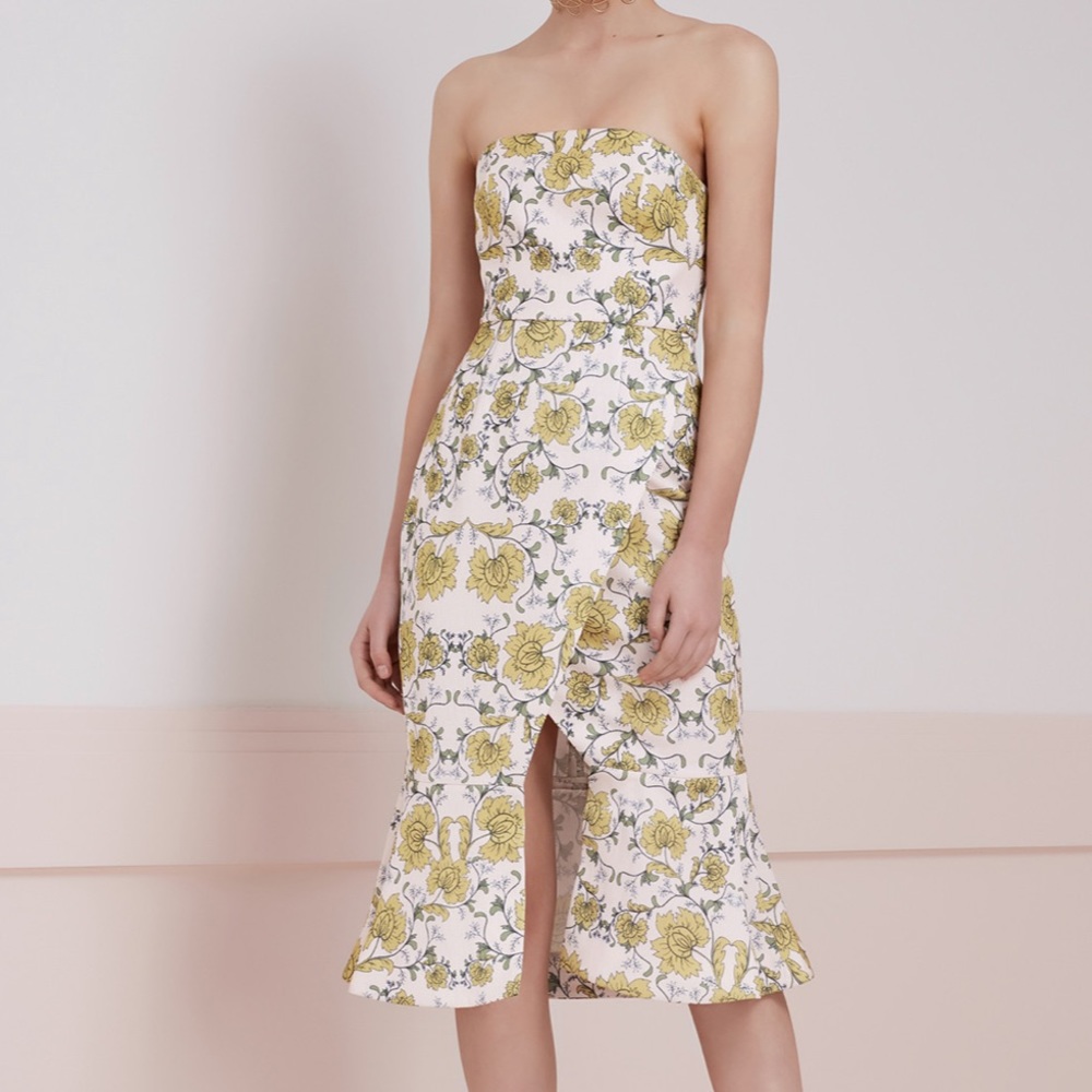Keepsake Pink + Yellow Floral Celestial Dress